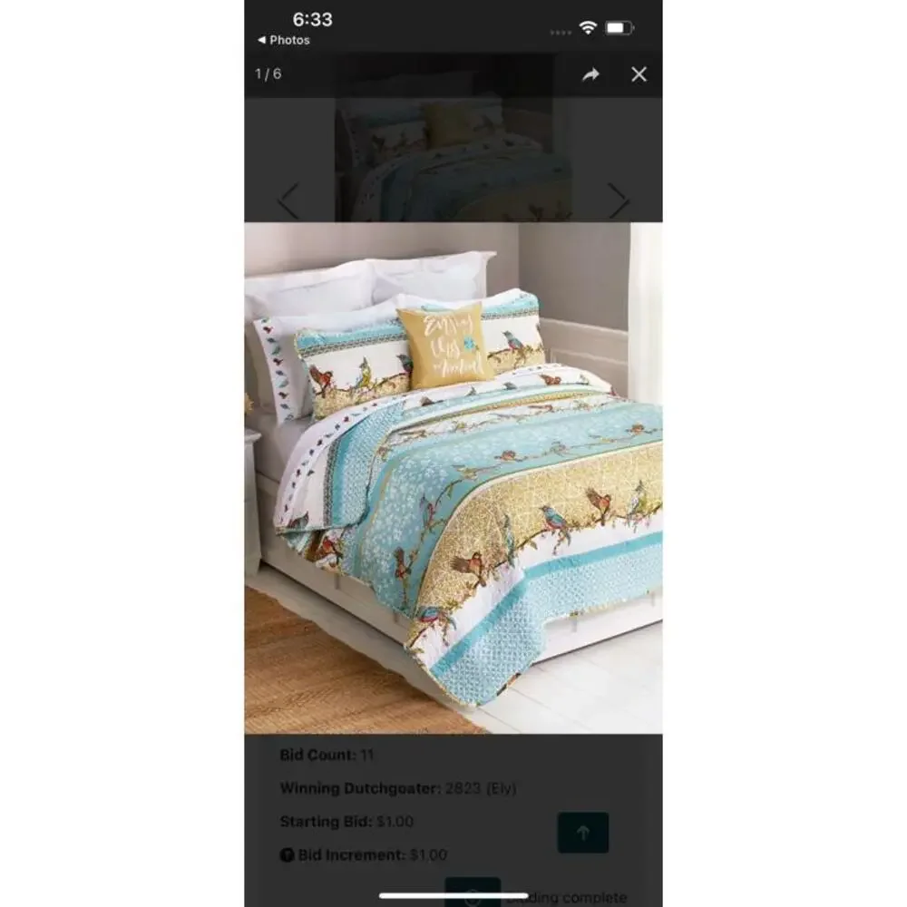 The Lakeside Collection Bird Whisper Bedding Quilted Full Size Comforter